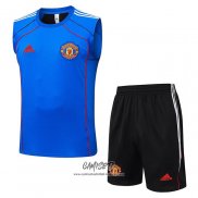 Chandal del Manchester United 2025-2026 Sin Mangas Azul