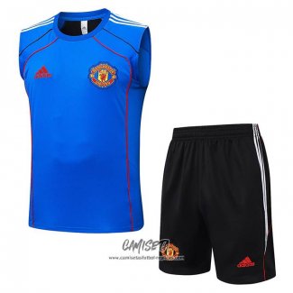 Chandal del Manchester United 2025-2026 Sin Mangas Azul