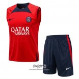 Chandal del Paris Saint-Germain 2022-2023 Sin Mangas Rojo