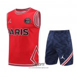 Chandal del Paris Saint-Germain Jordan 2022-2023 Sin Mangas Rojo