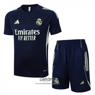 Chandal del Real Madrid 2025-2026 Manga Corta Azul - Pantalon Corto