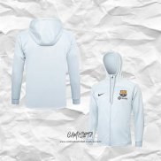 Chaqueta con Capucha del Barcelona 2023-2024 Blanco