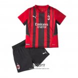 Primera Camiseta AC Milan 2021-2022 Nino