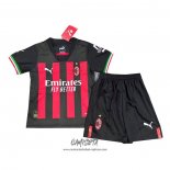 Primera Camiseta AC Milan 2022-2023 Nino