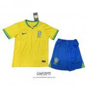 Primera Camiseta Brasil 2022 Nino
