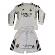 Primera Camiseta Real Madrid 2025-2026 Nino Manga Larga