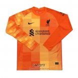 Camiseta Liverpool Portero 2021-2022 Manga Larga Naranja