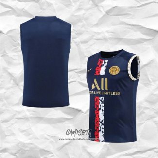 Camiseta de Entrenamiento Paris Saint-Germain 2022-2023 Sin Mangas Azul