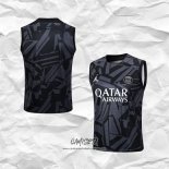 Camiseta de Entrenamiento Paris Saint-Germain Jordan 2023-2024 Sin Mangas Negro y Gris