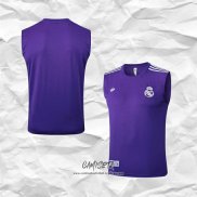 Camiseta de Entrenamiento Real Madrid 2025-2026 Sin Mangas Purpura
