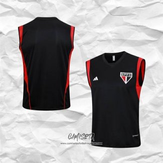 Camiseta de Entrenamiento Sao Paulo 2023-2024 Sin Mangas Negro