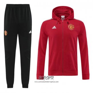 Chandal con Capucha del Manchester United 2022-2023 Rojo