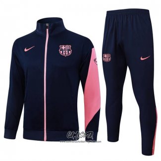 Chandal de Chaqueta del Barcelona 2025-2026 Azul Rosa