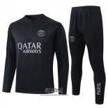 Chandal de Sudadera del Paris Saint-Germain 2025-2026 Nino Negro