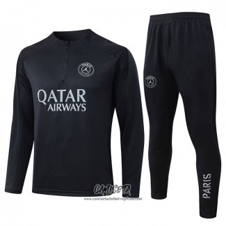 Chandal de Sudadera del Paris Saint-Germain 2025-2026 Nino Negro