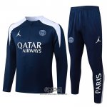 Chandal de Sudadera del Paris Saint-Germain 2025-2026 Nino Azul Blanco