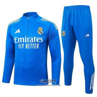 Chandal de Sudadera del Real Madrid 2025-2026 Nino Azul