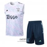 Chandal del Ajax 2023-2024 Sin Mangas Blanco