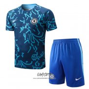 Chandal del Chelsea 2022-23 Manga Corta Azul - Pantalon Corto