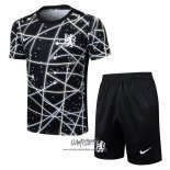Chandal del Chelsea 2025-2026 Manga Corta Negro - Pantalon Corto