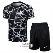 Chandal del Chelsea 2025-2026 Manga Corta Negro - Pantalon Corto