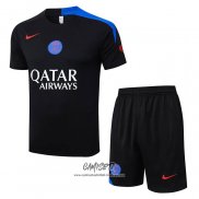Chandal del Paris Saint-Germain 2025-2026 Manga Corta Negro - Pantalon Corto