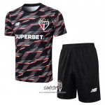 Chandal del Sao Paulo 2024-2025 Manga Corta Negro - Pantalon Corto