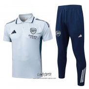 Conjunto Polo del Arsenal 2025-2026 Gris
