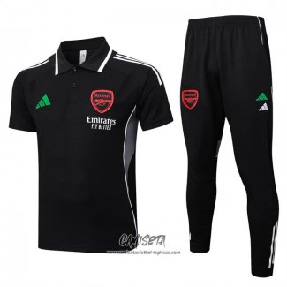 Conjunto Polo del Arsenal 2025-2026 Negro