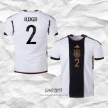 Primera Camiseta Alemania Jugador Rudiger 2022