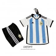 Primera Camiseta Argentina 3 Estrellas 2022 Nino