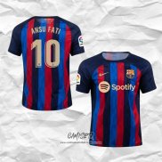 Primera Camiseta Barcelona Jugador Ansu Fati 2022-2023