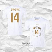 Segunda Camiseta Serbia Jugador Zivkovic 2022