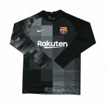 Camiseta Barcelona Portero 2021-2022 Manga Larga Negro