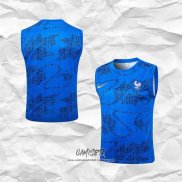 Camiseta de Entrenamiento Francia 2025-2026 Sin Mangas Azul