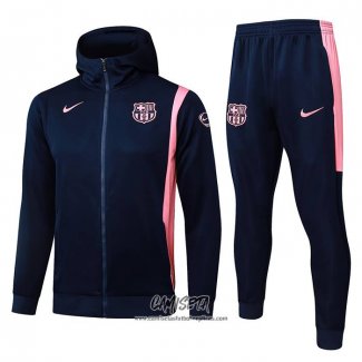 Chandal con Capucha del Barcelona 2025-2026 Nino Negro Rosa