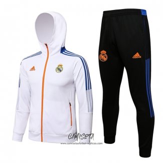Chandal con Capucha del Real Madrid 2021-2022 Blanco
