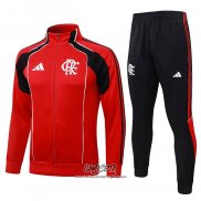 Chandal de Chaqueta del Flamengo 2025-2026 Nino Rojo Negro
