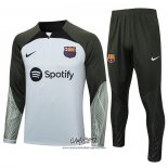 Chandal de Sudadera del Barcelona 2023-2024 Nino Gris