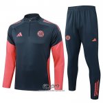 Chandal de Sudadera del Bayern Munich 2025-2026 Nino Gris Naranja