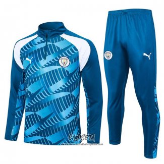 Chandal de Sudadera del Manchester City 2023-2024 Nino Azul