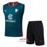 Chandal del AC Milan 2025-2026 Sin Mangas Verde