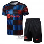 Chandal del Barcelona 2024 Manga Corta Azul - Pantalon Corto