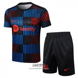 Chandal del Barcelona 2024 Manga Corta Azul - Pantalon Corto