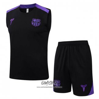 Chandal del Barcelona 2025-2026 Sin Mangas Negro Purpura