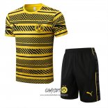 Chandal del Borussia Dortmund 2022-2023 Manga Corta Amarillo - Pantalon Corto