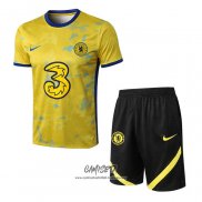 Chandal del Chelsea 2022-2023 Manga Corta Amarillo - Pantalon Corto