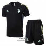Chandal del Juventus 2025-2026 Manga Corta Negro - Pantalon Corto