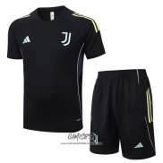 Chandal del Juventus 2025-2026 Manga Corta Negro - Pantalon Corto