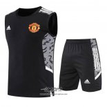 Chandal del Manchester United 2022-2023 Sin Mangas Negro